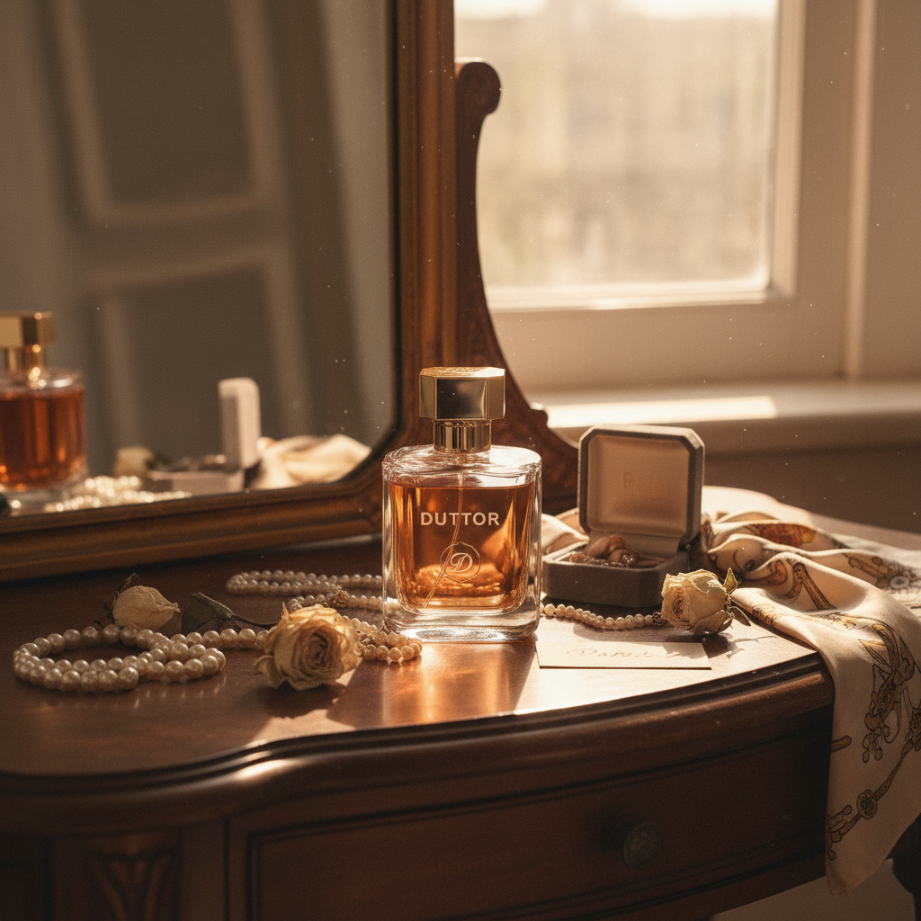 DUTTOR perfume lifestyle vanity shot